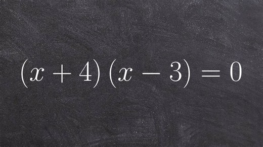 Solve using the zero product property