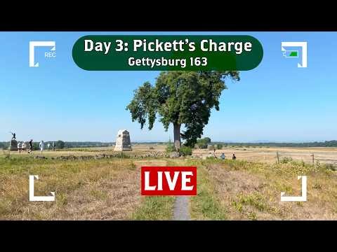 Where Pickett’s Charge Struck! Gettysburg Live Day 3 | Gettysburg 163