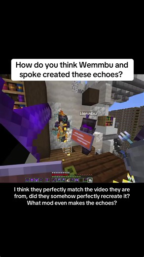 How did Wemmbu and spoke create the echoes in Minecraft?