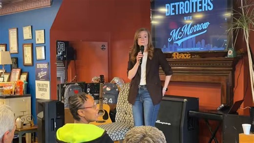 I’m on the west side of Detroit at Motor City Java House at an event for state Sen. Mallory McMorrow’s U.S. Senate campaign. McMorrow says Michigan is the most important state in the country for the U.S. Senate.