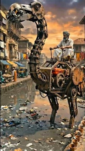 Experimental Prototype Drain Cleaner Machine – Giant Bird Robot Cleaning City Drains #funny #viral