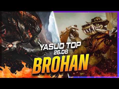 BROHAN - Yasuo vs Renekton TOP Patch 26.8 - Yasuo Gameplay