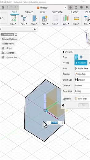 How to Use Press Pull in Autodesk Fusion 360 | Beginner Tutorial #Shorts