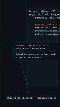 3 FastAPI Middleware Patterns That Separate Junior From Senior Devs..#coding #ai #aiagents