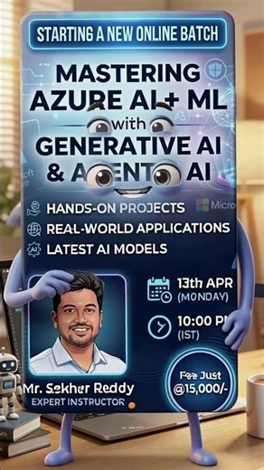 Master Azure AI & ML with Generative & Agentic AI | Live Session by Sekhar Reddy