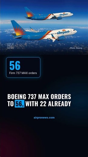 Allegiant Air has ordered six more Boeing 737-8 jets for 2028 delivery.