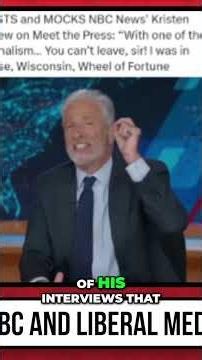 Jon Stewart Roasts Kristen Welker: Trump's Media Meltdown Exposed! #shorts