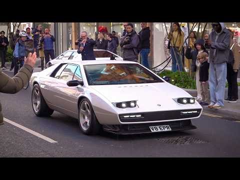 New Remastered Lotus Esprit Encore driving in London!