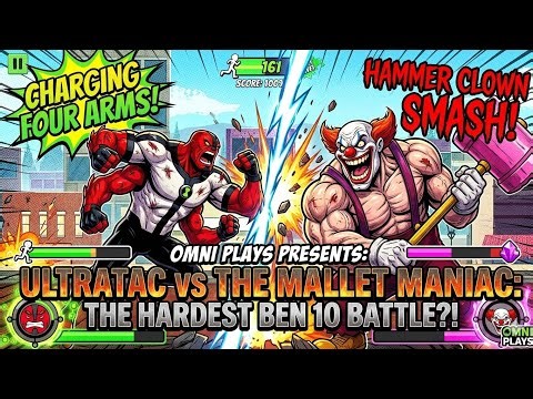 FOUR ARMS vs. The Mallet Maniac: HARDEST BEN 10 Alien Run Battle?!