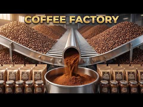Inside the Millions of Coffee Roasting Factory | Full Production Process (Coffee Making)