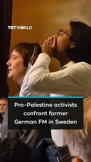 Former German foreign minister confronted in Sweden over her complicity in Gaza genocide
