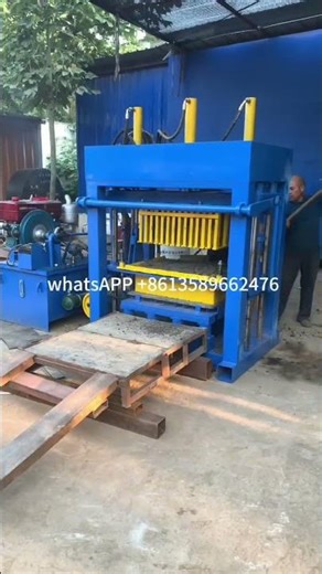 diesel engine concrete block moulding machine 4inch Hollow block machine with hydraulic press