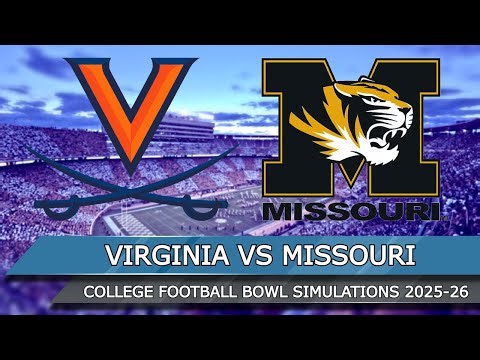 Virginia vs Missouri - TaxSlayer Gator Bowl 2025 Full Game Highlights (College Football 26 Sim)