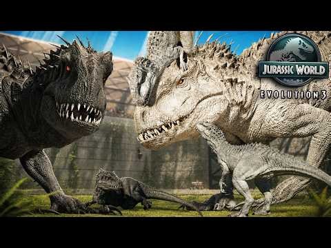BABY INDOMINUS REX!! Animations, Interactions, Eating Humans & Battles | Jurassic World Evolution 3