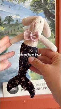 making a mermaid tail for a bunny — sewing process