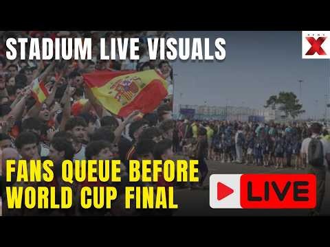 Argentina vs Spain STADIUM LIVE: Fans Wait for Security Checks at New Jersey Stadium | FIFA FINALS
