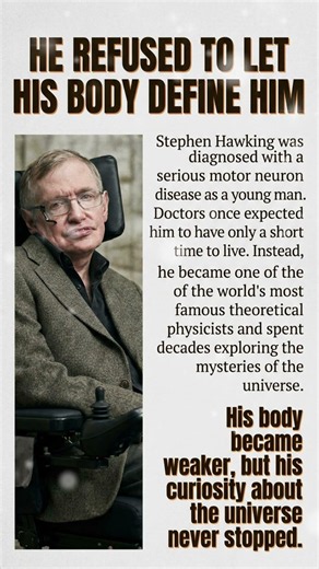 Stephen Hawking’s Incredible Story: He Never Stopped Looking at the Stars 🌌 #shorts