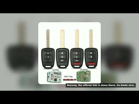 jingyuqin 2/3/4 BTN Car Key Fob PCF7961 Chip Remote Key Fob For Honda 2013-2015 CRV 2013-2017 Accord
