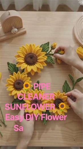 How to Make a Beautiful Sunflower with Pipe Cleaners 🌻 | Easy DIY Pipe Cleaner Flower