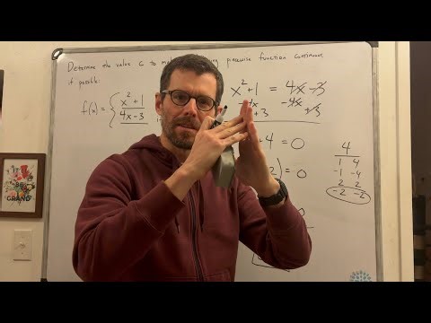 Making a Piecewise Function Continuous