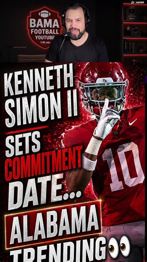 🚨 Kenneth Simon II Locks In Commitment Date… Alabama the Pick?