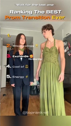Ranking The Best Prom Transition Ever Couple Edition #shorts