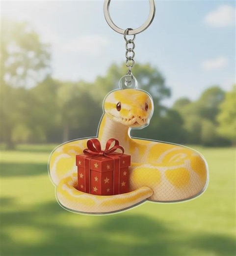 Personalized Ball Python Keychain 2025, Custom Name Snake Acrylic Keyring, Reptile Lover Exotic Pet Gift - Etsy