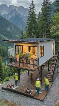 Building a Modern Mountain Container House 🏡 | Full Timelapse Build