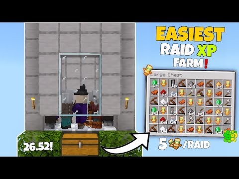 NEW EASIEST RAID XP FARM In Minecraft Bedrock 26.52! 😱