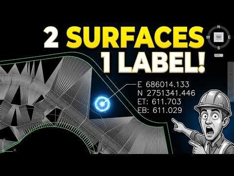 How to Show Two Surfaces Elevations in One Label in Civil 3D (Easy Step-by-Step Guide)