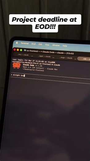 How to survive an EOD project deadline: Fire up Claude Code.