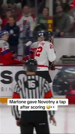 Martone received a penalty for a tap on Novotny after sealing the win for Canada #WorldJuniors