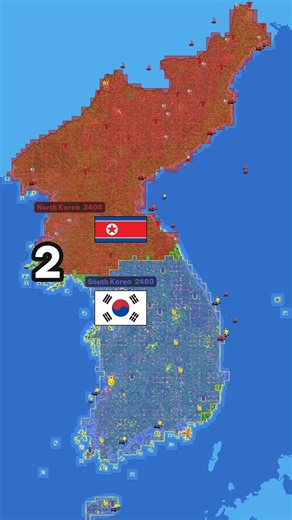 North Korea VS South Korea - WorldBox