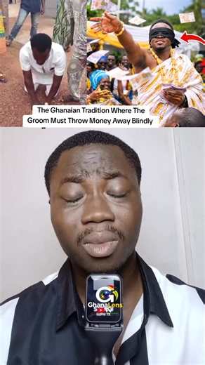 The Ghanaian Tradition Where The Groom Must Throw Money Away Blindly