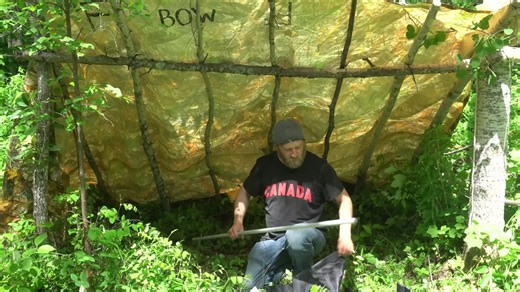 Steve built a shelter deep in the woods but wouldn't sleep in it - why his back injury made overnight camping too difficult