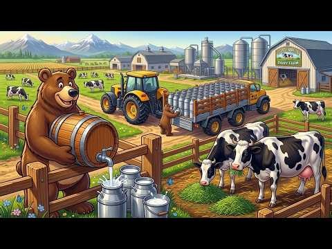 Farm Life Caring for the Cows and Harvesting Fresh Milk 🐄🥛 | Farm Animation