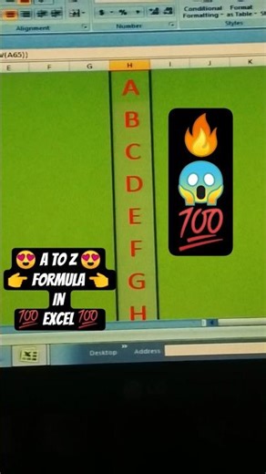 #A To Z Formula in Excel💯 #ABCD🔠#AToZFormulaTricks #exceltutorial#excelformula #exceltip#excel#Short