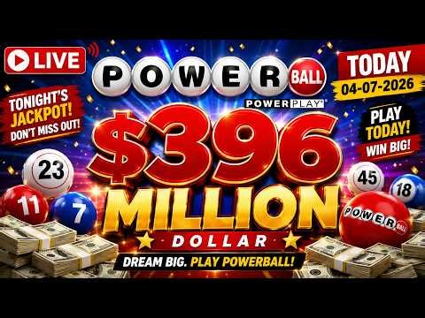 🔴 USA Powerball Live Draw Today | $396 Million Jackpot | Powerball Results Live | July 04, 2026