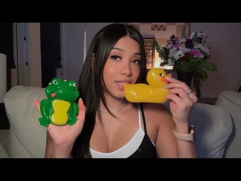 ASMR| Giant Gummy Chewing Mouth Sounds 🐸 1 Hour Long 
