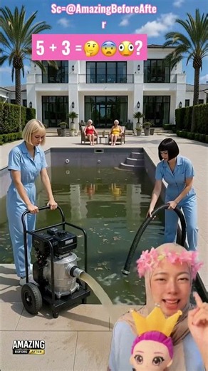 Detik - Detik ‼️Kolam Renang Nenek Kembar Ini Kadi Bagus😱🤣