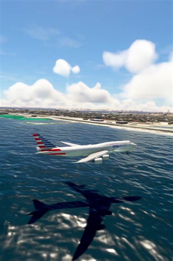 Perfeck Airplane Landing Boeing 747 #shortvideo