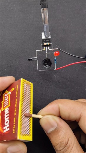 Simple Fire Alarm Circuit 🔥 Using IR Sensor & IRFZ44N MOSFET | DIY 9V Project