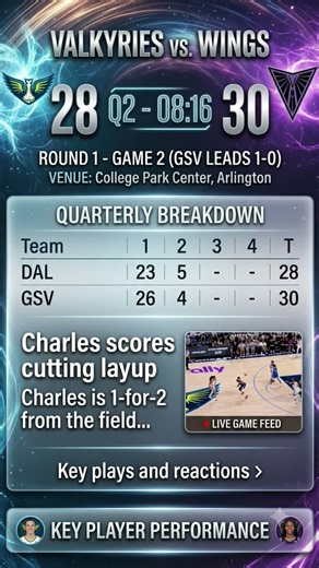 Valkyries vs Wings LIVE | Golden State Valkyries vs Dallas Wings | WNBA Playoffs Game 2 🔥🏀