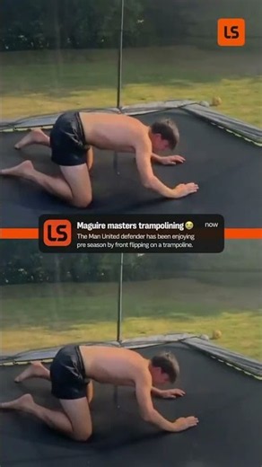 Harry Maguire Is Fighting For His Life On A Trampoline...