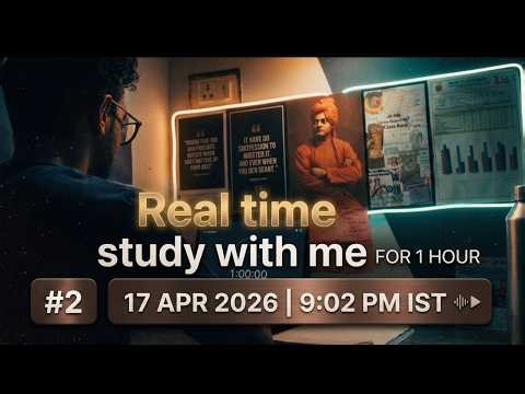 1 Hour Study With Me (Real Time) 🎧 | Deep Focus + Aesthetic Setup