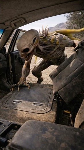 Alien Attack Forces Man to Hide in Bunker Car… But Two Girls Are Already Inside 😱👽 #viral #short