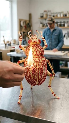 Armored alien… fire breaks through shell 🔥🛸Cinematic alien beetle burn with explosive