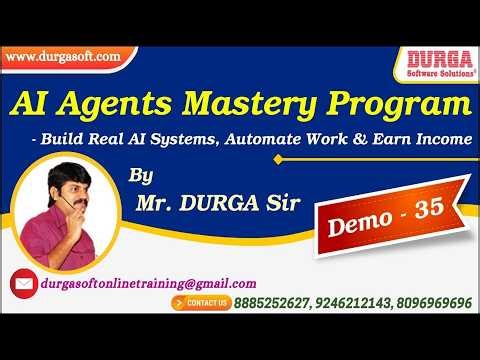 AI Agents Mastery Program tutorials || Demo - 35 || by Mr. DURGA Sir On 28-04-2026 @7PM (IST)
