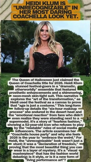 Heidi Klum's SHOCKING Coachella Transformation! ߎߔ #HeidiKlum #coachella