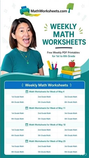 Free Weekly Math Worksheets for Kids (1st–6th Grade) | MathWorksheets.com